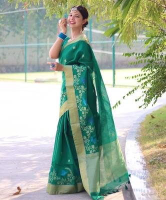 Kalamkari Zari Silk Blend Mysore Silk Saree 2
