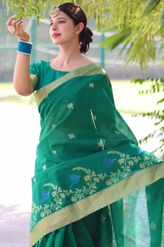 Kalamkari Zari Silk Blend Mysore Silk Saree