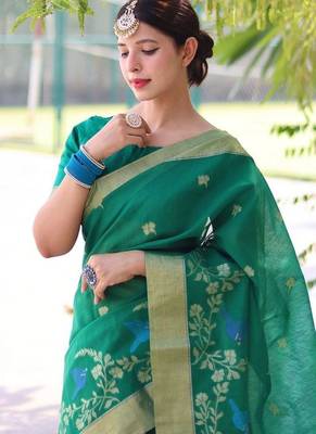 Kalamkari Zari Silk Blend Mysore Silk Saree 4