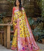 Ethnic Motifs Zari Designer Paithani Saree