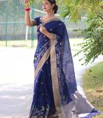 Kalamkari Zari Silk Blend Mysore Silk Saree
