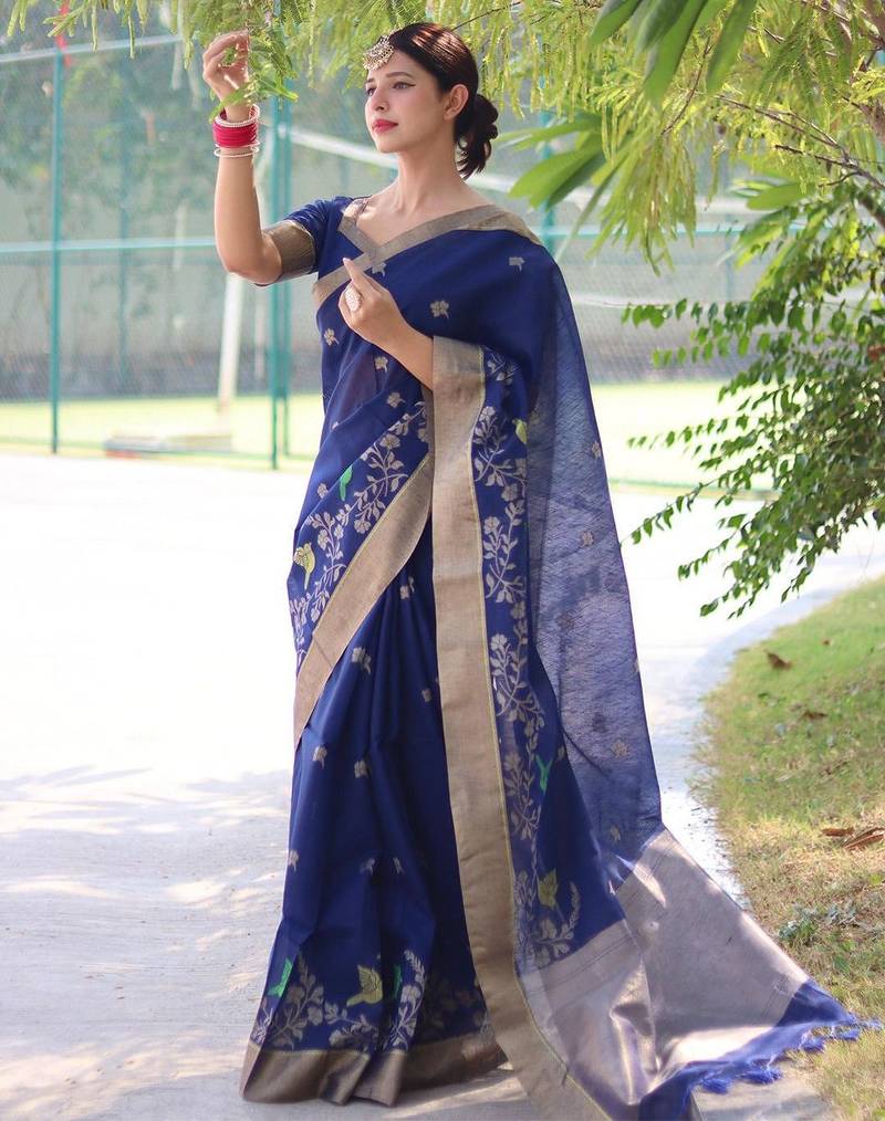 Kalamkari Zari Silk Blend Mysore Silk Saree
