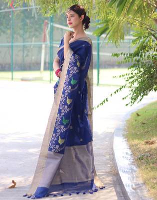 Kalamkari Zari Silk Blend Mysore Silk Saree 2