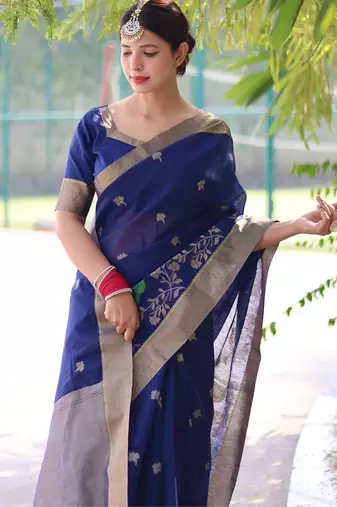 Kalamkari Zari Silk Blend Mysore Silk Saree