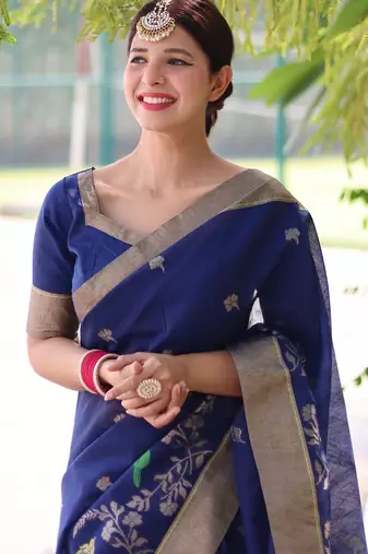 Kalamkari Zari Silk Blend Mysore Silk Saree
