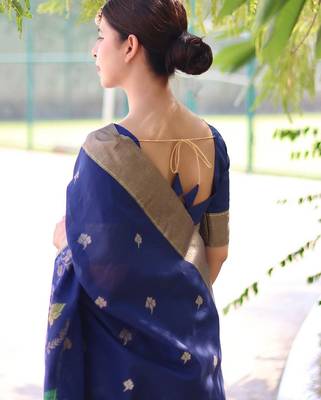 Kalamkari Zari Silk Blend Mysore Silk Saree 5