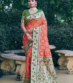 Ethnic Motifs Woven Design Zari Art Silk Designer Patola Saree
