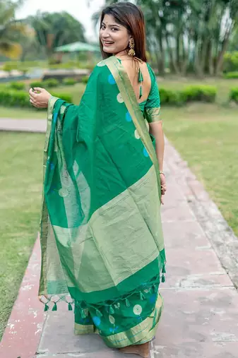 Floral Woven Design Zari Mysore Silk Saree