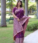 Woven Design Zari Bhagalpuri Saree