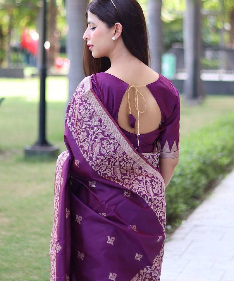 Woven Design Zari Bhagalpuri Saree
