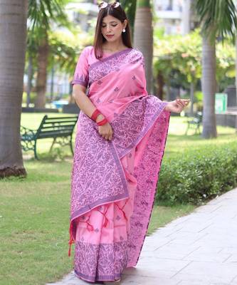 Woven Design Bhagalpuri Saree 1