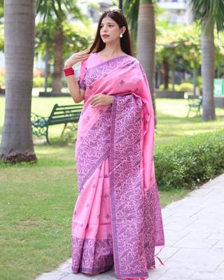 Woven Design Bhagalpuri Saree 2