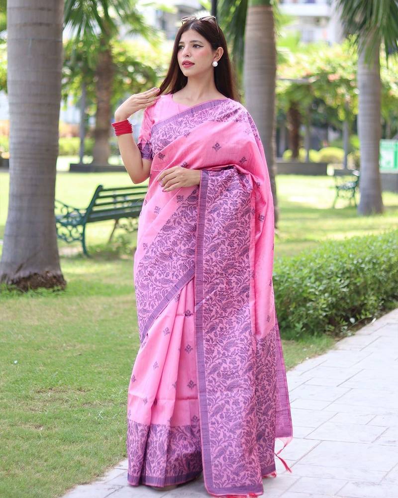 Woven Design Bhagalpuri Saree