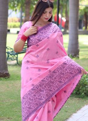 Woven Design Bhagalpuri Saree 3