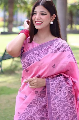 Woven Design Bhagalpuri Saree