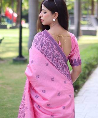 Woven Design Bhagalpuri Saree 5