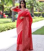 Woven Design Zari Bhagalpuri Saree