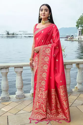 Woven Design Zari Bhagalpuri Saree