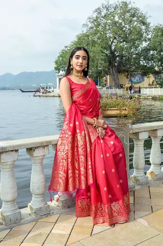 Woven Design Zari Bhagalpuri Saree
