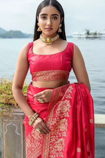 Woven Design Zari Bhagalpuri Saree