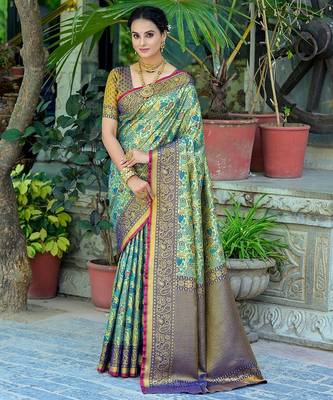Woven Design Zari Kanjeevaram Saree 1