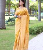 Ethnic Motifs Woven Design Bhagalpuri Saree