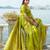 Ethnic Motifs Woven Design Zari Bhagalpuri Saree