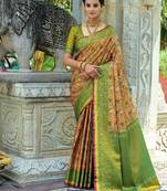Ethnic Motifs Woven Design Zari Kanjeevaram Saree