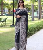 Ethnic Motifs Woven Design Bhagalpuri Saree