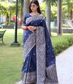 Ethnic Motifs Woven Design Bhagalpuri Saree