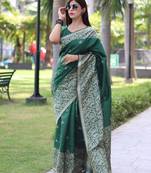 Ethnic Motifs Woven Design Bhagalpuri Saree