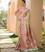 Ethnic Motifs Woven Design Zari Paithani Saree
