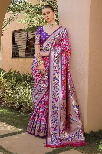 Woven Design Zari Paithani Saree