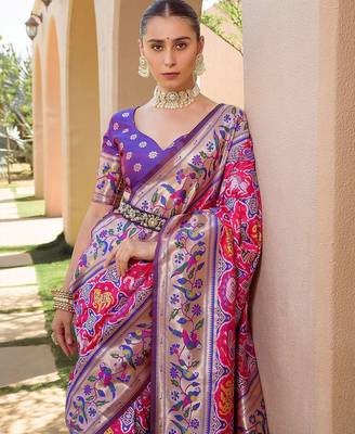 Woven Design Zari Paithani Saree 3