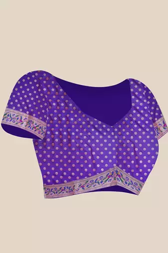 Ethnic Motifs Woven Design Zari Patola Saree