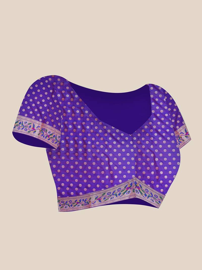 Ethnic Motifs Woven Design Zari Patola Saree