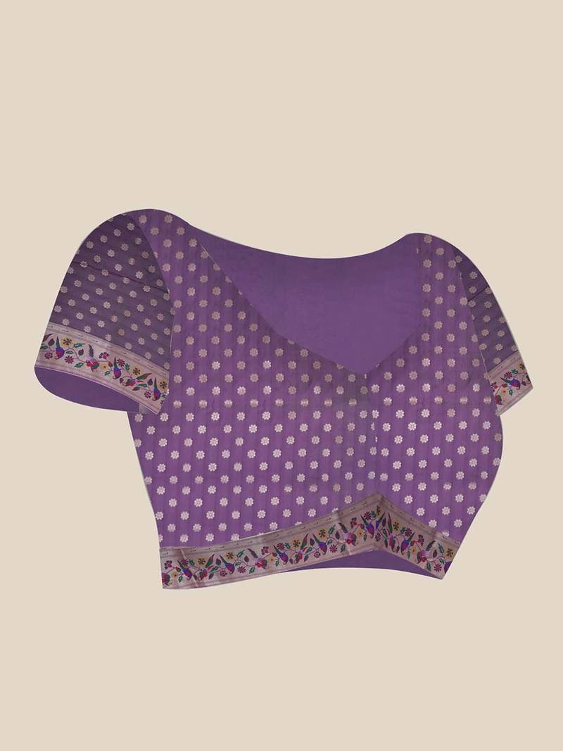 Ethnic Motifs Woven Design Zari Paithani Saree