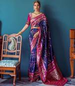 Ethnic Motif Woven Design Zari Paithani Saree