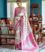 Ethnic Motifs Woven Design Zari Art Silk Paithani Saree