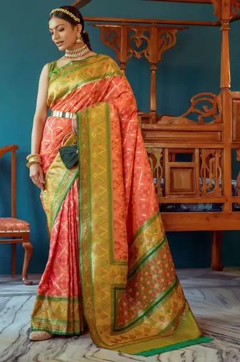 Woven Design Zari Patola Saree