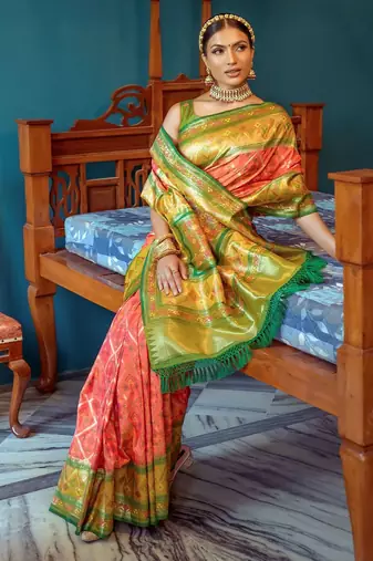 Woven Design Zari Patola Saree