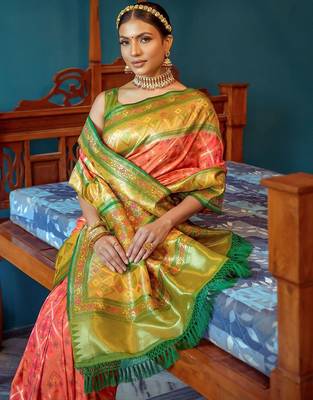 Woven Design Zari Patola Saree 4