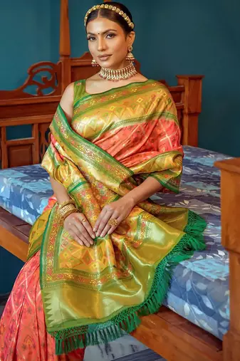 Woven Design Zari Patola Saree