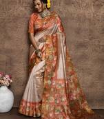 Floral Printed Silk Cotton Saree