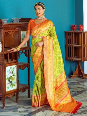 Woven Design Zari Patola Saree 1