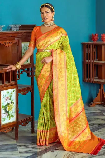 Woven Design Zari Patola Saree