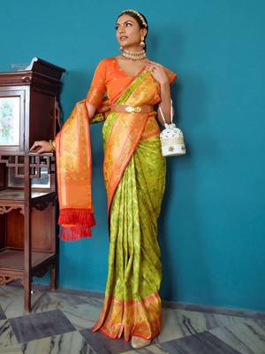 Woven Design Zari Patola Saree 2