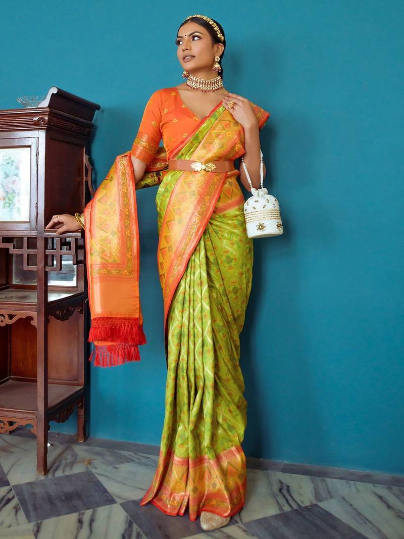 Woven Design Zari Patola Saree