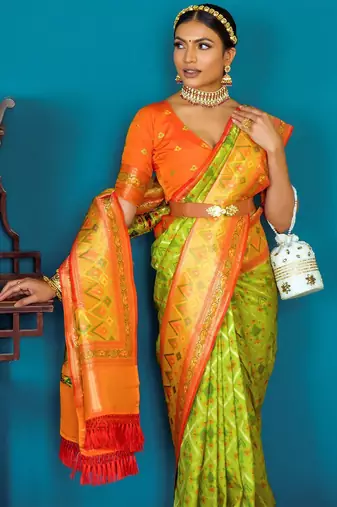Woven Design Zari Patola Saree