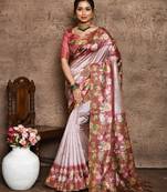 Floral Printed Silk Cotton Saree